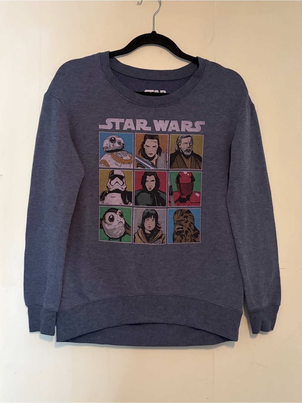 Star Wars Graphic Crewneck Sweater - Blue size S